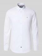 Slim fit zakelijk overhemd van katoenmix