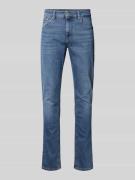 Slim fit jeans van katoenmix