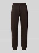 Regular fit sweatpants met elastische pijpboorden
