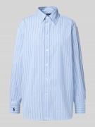 Regular fit overhemdblouse met logostitching