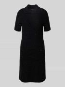 Knielange jurk met alpaca en pailletten