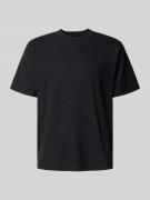 T-shirt met structuurmotief, model 'EAUSTIN'