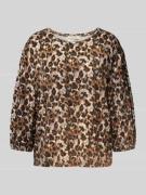 Blouseshirt met 3/4-mouwen van een mix van viscose en elastaan