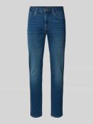 Slim fit jeans van katoenmix