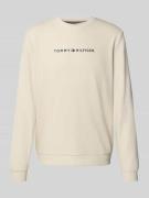 Regular fit sweatshirt van katoenmix, model 'TRACK TOP'