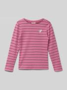 Slim fit shirt met lange mouwen van katoenmix