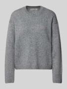 Loose fit gebreide pullover van scheerwolmix