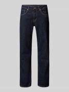 Straight fit jeans van katoenmix