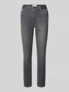 Slim fit jeans met logostitching, model 'Ornella'
