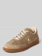 Leren sneakers met logodetail