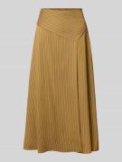 Uitlopende midirok van viscosemix, model 'TRUDY'