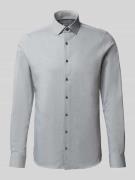 Slim fit zakelijk overhemd met kentkraag
