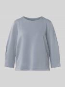 Sweatshirt met geribde ronde hals