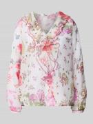 Regular fit blouse met volants, model 'MILLA'