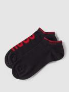 Sneakersokken met logoprint in een set van 2 paar