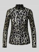 Shirt met lange mouwen en opstaande kraag