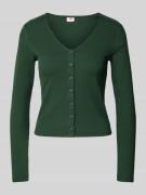 Cardigan met knoopsluiting en V-hals