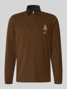 Regular fit poloshirt met logostitching, model 'Rug'