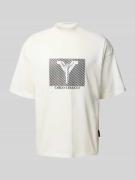 T-shirt met labelprint