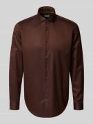 Regular fit zakelijk overhemd met knoopsluiting