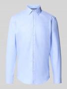 Slim fit zakelijk overhemd met structuurmotief