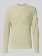 Gebreide pullover met ribboorden