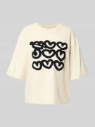 Oversized T-shirt met labeldetail