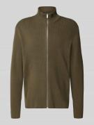 Gebreid jack met structuurmotief