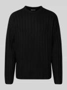 Gebreide pullover met ribboorden, model 'BRADLEY'