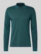 Regular fit poloshirt in design met lange mouwen