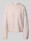 Relaxed fit gebreide pullover met wol