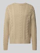 Gebreide pullover met kabelpatroon