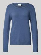 Gebreide pullover met ribboorden