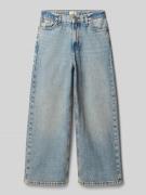 Wide fit jeans met logopatch, model 'Dave'