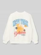 Sweatshirt met labelprint