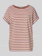 Loose fit T-shirt van puur katoen, model 'IDAARA STRIPES'