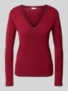 Pullover met V-hals en effectgaren