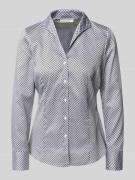 Overhemdblouse van puur katoen met all-over print