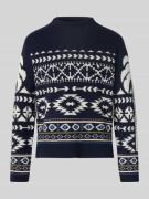 Gebreide pullover met opstaande kraag