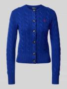 Gebreid jack van een mix van linnen en kasjmier met kabelpatroon