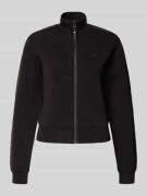 Sweatjack met labelapplicatie, model 'NEW ALLIE'