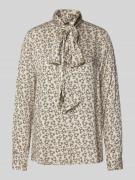 Slim fit blouse met strikdetail