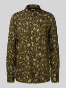 Regular fit blouse met manchetten