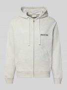 Sweatjack met kangoeroezak en ritssluiting