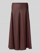 Uitlopende rok in leerlook, model 'NOCERA'