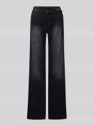 Wide leg jeans met riem, model 'LIZ BELT'