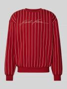 Regular fit sweatshirt met logostitching, model 'Pinstripe'
