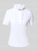 T-shirt met opstaande kraag