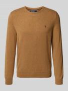 Gebreide pullover met ribboorden