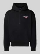 Hoodie met labelstitching